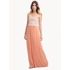 Ella Moss Raffia Strapless Maxi Dress